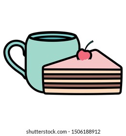 piece of cake design vector illustration