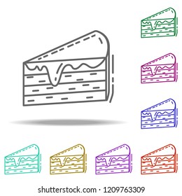 piece of cake dusk icon. Elements of Birthday in multi color style icons. Simple icon for websites, web design, mobile app, info graphics