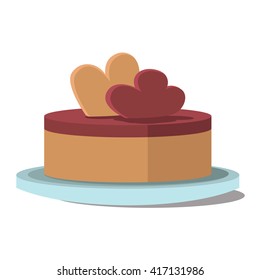 Piece of cake. flat vector