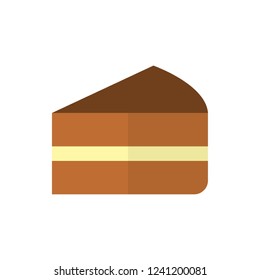 piece of cake flat vector icon