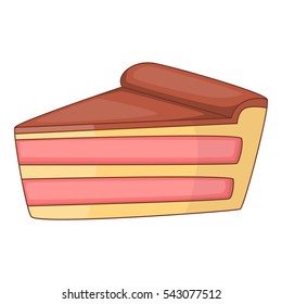 Piece of cake icon. Cartoon illustration of piece of cake vector icon for web design