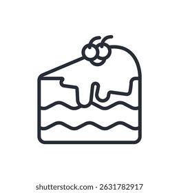 piece of cake icon collection .design style with background