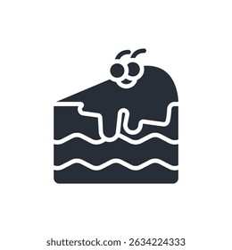 piece of cake icon collection .design style with background
