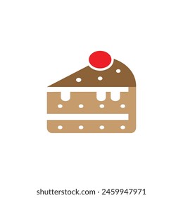 Pieza de pastel icono de diseño Plantilla ilustración aislada