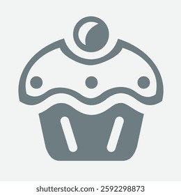 Piece of cake icon, dessert, sweet, delicious, food, treat symbol.