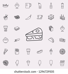 piece of cake icon. Fast food icons universal set for web and mobile