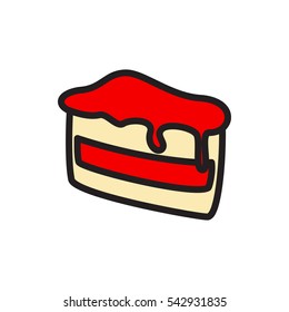 piece of cake icon illustration isolated vector sign symbol
