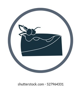 Piece of cake icon. Simple design for web and mobile