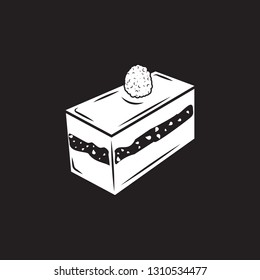 Piece of cake icon. Simple element illustration. Piece of cake symbol design template. Can be used for web and mobile