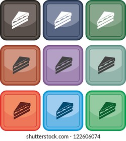 Piece of cake, icon, vector