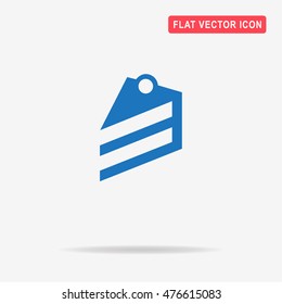 Piece of cake icon. Vector concept illustration for design.