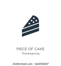 Piece of cake icon vector. Trendy flat piece of cake icon from thanksgiving collection isolated on white background. Vector illustration can be used for web and mobile graphic design, logo, eps10