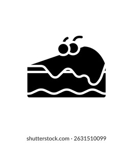 piece of cake icons isolated on White Background. Flat style design