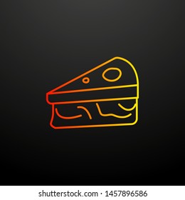 Piece of cake nolan icon. Elements of fast food set. Simple icon for websites, web design, mobile app, info graphics