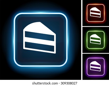 Piece of Cake on Glow Square Button