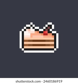 piece of cake in pixel art style