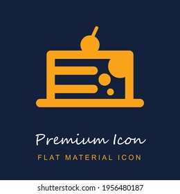 Piece Of Cake premium material ui ux isolated vector icon in navy blue and orange colors
