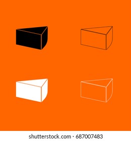 Piece of cake  set  icon .