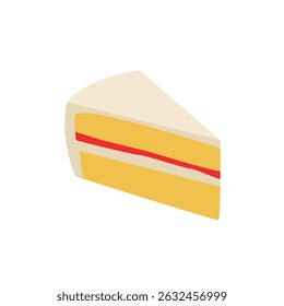 piece of cake strawberry shortcake frosting delicious dessert food birthday slice