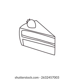 piece of cake strawberry shortcake frosting delicious dessert food birthday slice