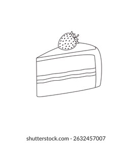 piece of cake strawberry shortcake frosting delicious dessert food birthday slice