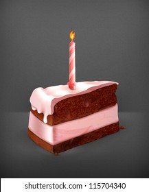 Piece of cake vector