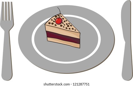 Piece of cake, vector
