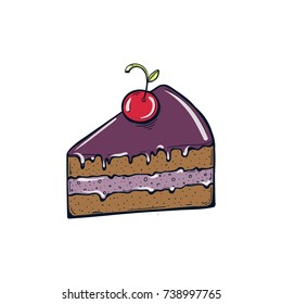 piece of cake vector