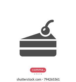 Piece of cake vector icon