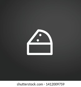 Piece Of Cake vector icon. Piece Of Cake concept stroke symbol design. Thin graphic elements vector illustration, outline pattern for your web site design, logo, UI. EPS 10.