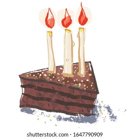 Piece of cake. Vector illustration