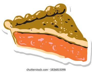 Pieza de tarta, ilustración vectorial