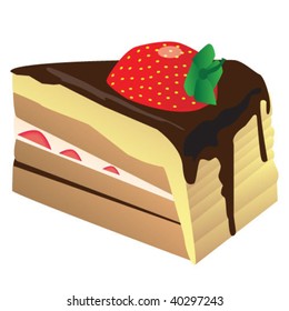 piece of cake. vector illustration