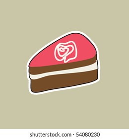 Piece of cake, vector illustration
