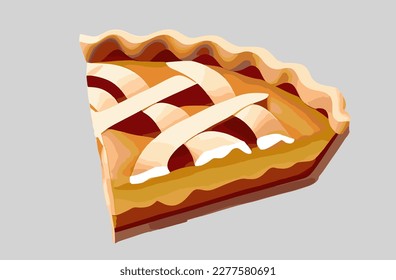 Piece of cake. Vector illustration in a flat style