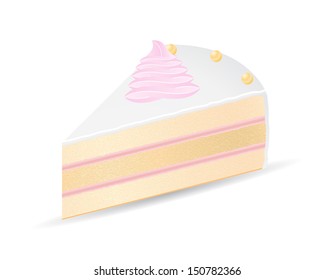 piece of cake vector illustration isolated on white background