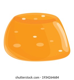 Piece caramel icon. Cartoon of piece caramel vector icon for web design isolated on white background