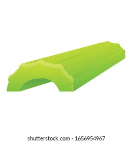 Piece celery icon. Cartoon of piece celery vector icon for web design isolated on white background