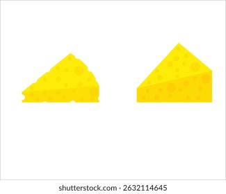 A piece of cheese with holes
