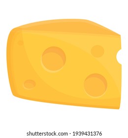 Icono de pedazo de queso. Dibujo de un icono del vector del queso para el diseño web aislado en fondo blanco