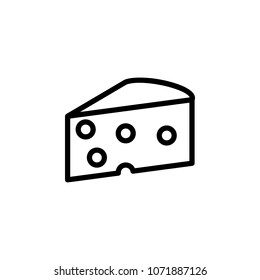 piece of cheese icon. Element of minimalistic icons for mobile concept and web apps. Thin line icon for website design and development, app development on white background