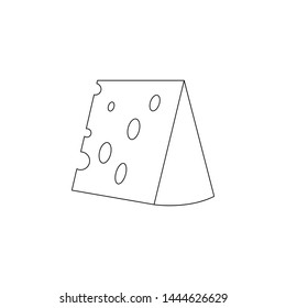 Piece of cheese icon. Element of resturant for mobile concept and web apps icon. Outline, thin line icon for website design and development, app development
