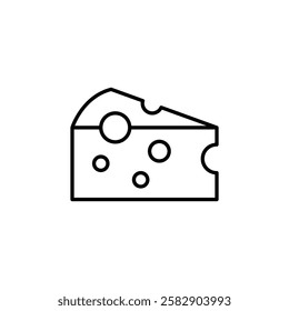 piece of cheese icon Flat fill set collection