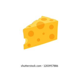 Pieza de queso. Icono de queso ilustración vectorial aislada en fondo transparente blanco