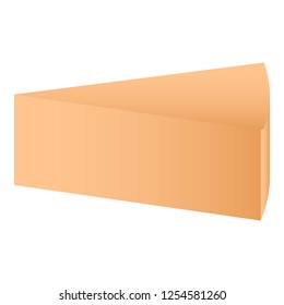 Piece of cheese icon. Isometric of piece of cheese vector icon for web design isolated on white background