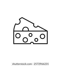 piece of cheese icon simple vector symbol