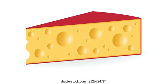 Piece of cheese icon or symbol. texture of the cheese with holes. Vector yellow food or snacks background. Yummy, delicious or tasty. Bubble. cheeses parts and slices