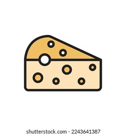 A Piece of Cheese Icon Vector Illustration