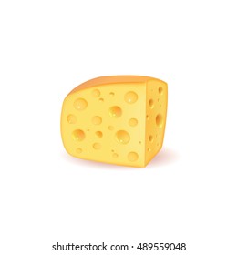 icono de pedazo de queso nuevo vector grande mejor imagen de forma 3d