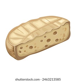 A piece of cheese. Illustration on a white background